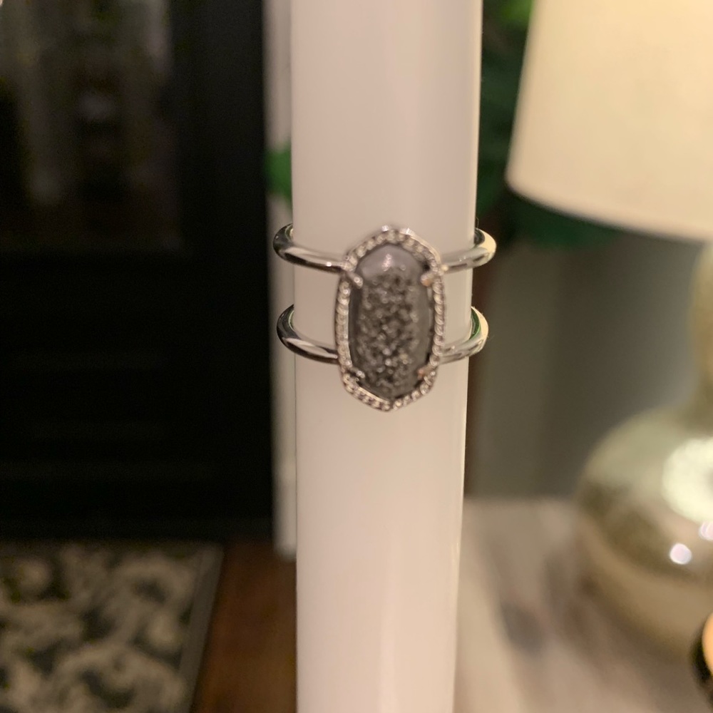 Kendra Scott Elyse Ring in platinum Druzy 💁🏻